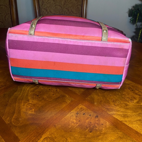 Coach Legacy multi color stripe bag - Picture 6 of 8